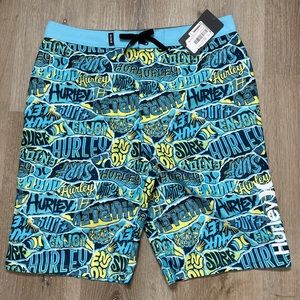 Hurley Boys Swim Shorts Colorful Print